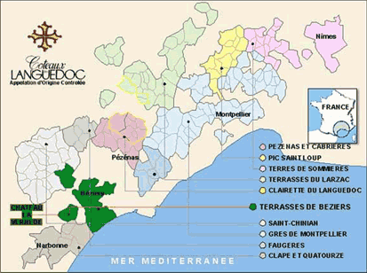 Xines Map AOC of Chteau La Vernde